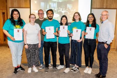 Student participants at the Data For Good Hackathon